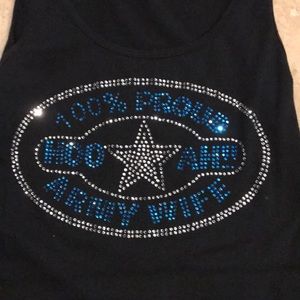 Blinged Out Army Wife Tank